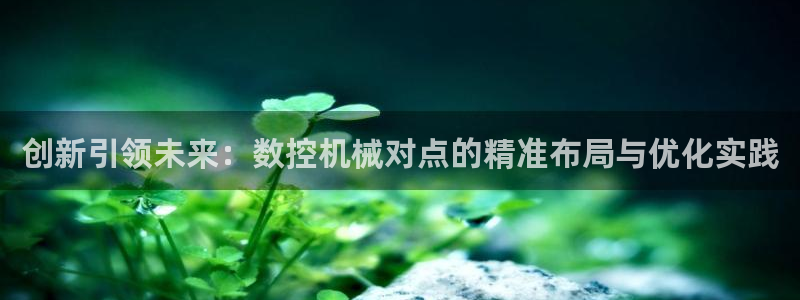 天辰娱乐主管:创新引领未来:数控机械对点的精准布局与优化实践